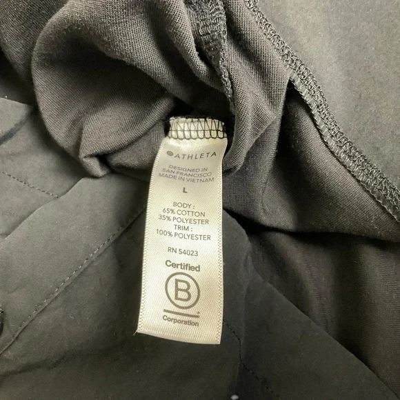 Athleta Black Long Sleeve Crew Neck Sweatshirt - Picture 5 of 7